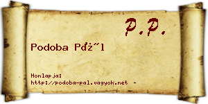 Podoba Pál névjegykártya